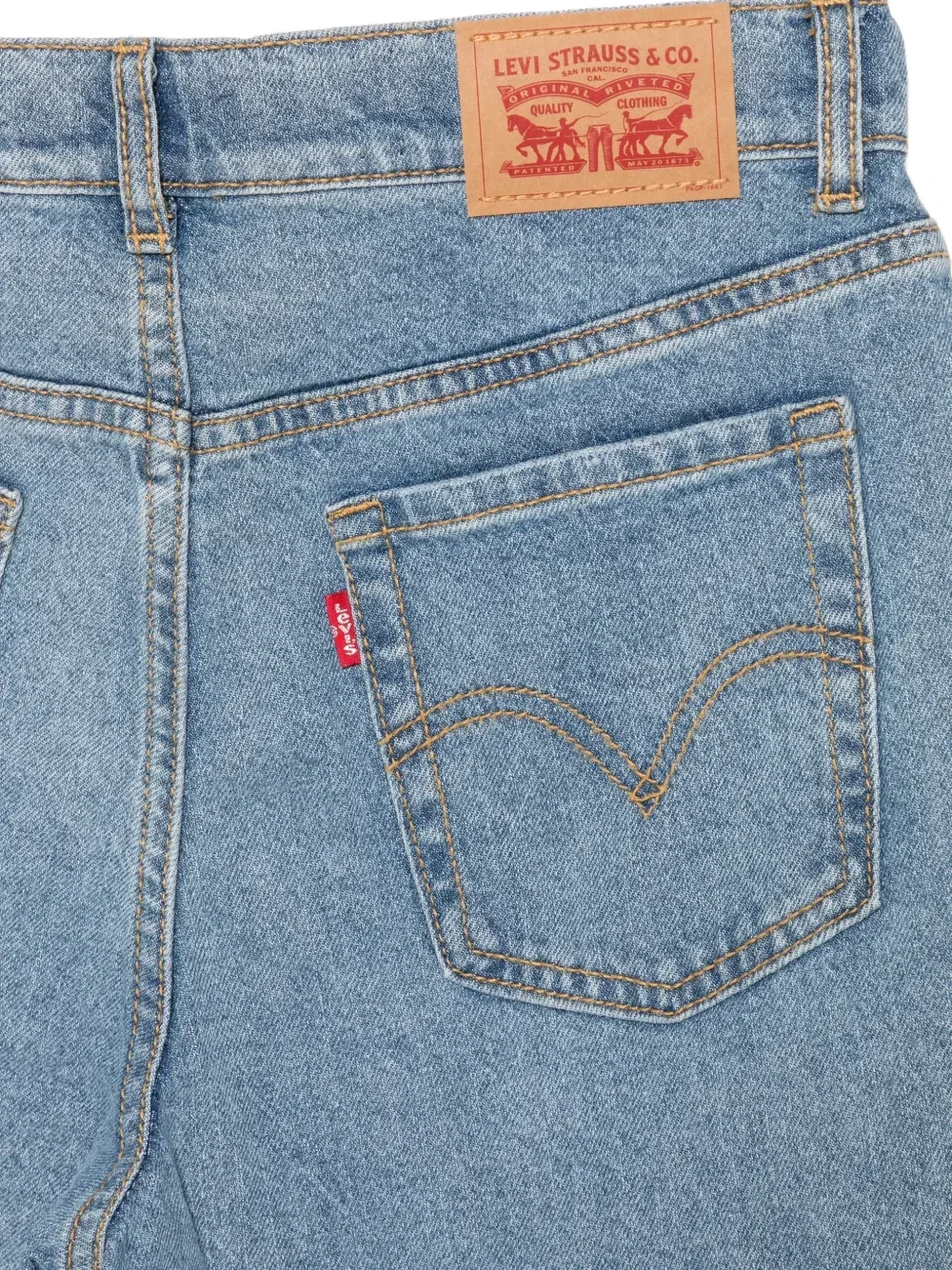 Выцветшие джинсовые шорты Levi'S Kids, синий — фото 3