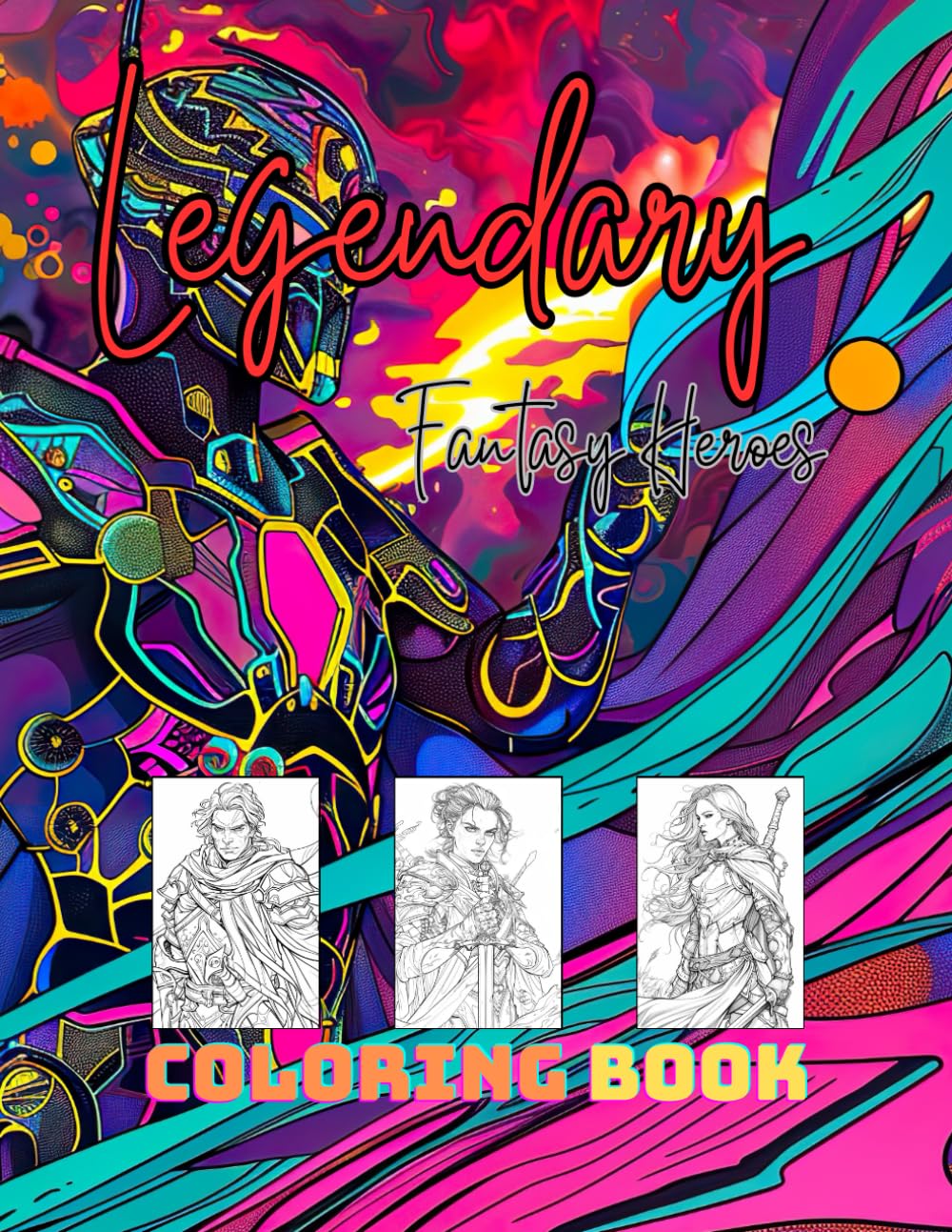 

Legendary Fantasy Heroes: An Epic and Imaginative Coloring Book Journey: Unleash Your Creativity with Enchanting and Heroic Scenes (Independently published)