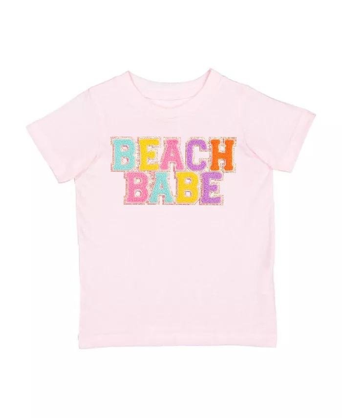 

Футболка с коротким рукавом для девочки Beach Babe Patch Sweet Wink, розовый
