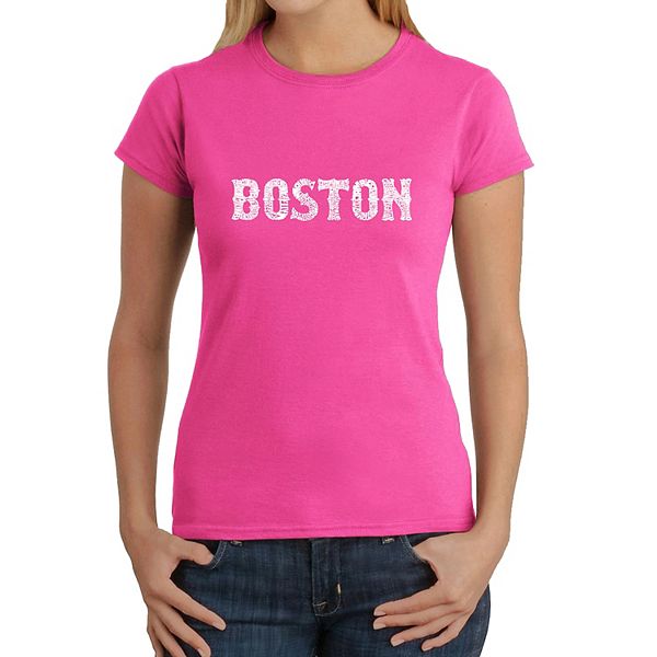 

Футболка с принтом Boston neighborhoods для женщин La Pop Art, Pink, Розовый, Футболка с принтом Boston neighborhoods для женщин La Pop Art, Pink
