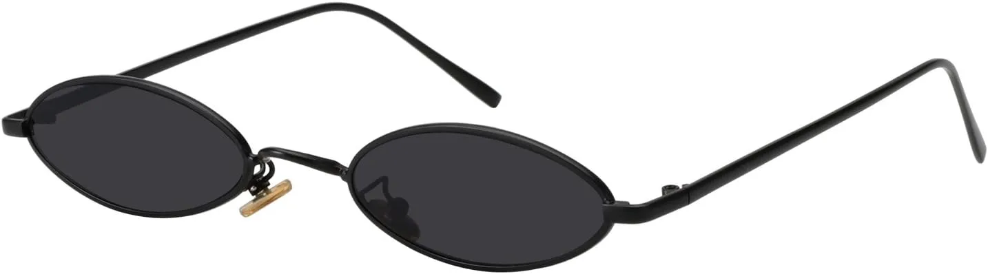 

Винтажные солнцезащитные очки MEETSUN 90-х годов, маленькие овальные, для женщин и мужчин, в металлической оправе, дизайнерские готические очки, C10-black-gray