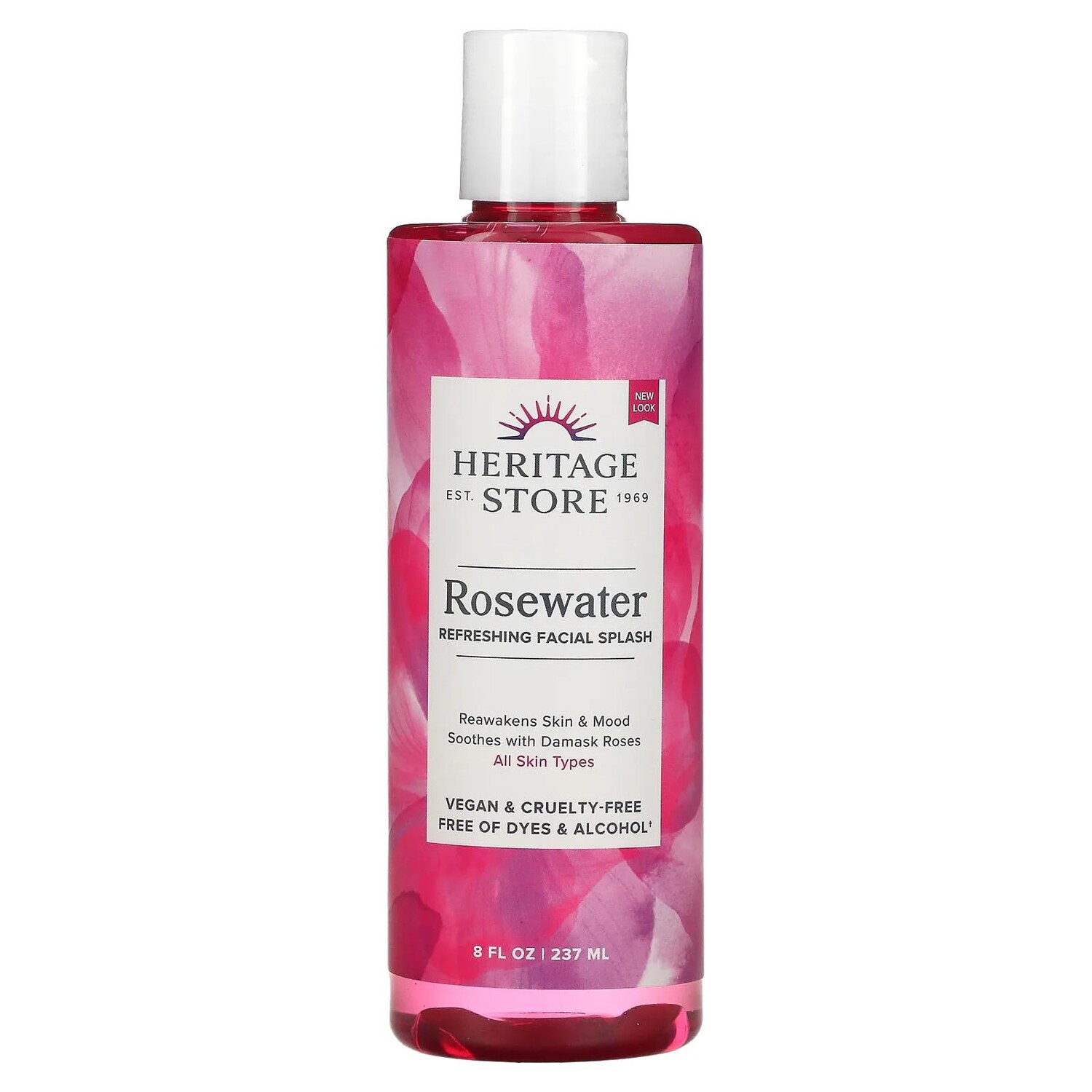 

Heritage Store Розовая вода с лепестками роз 8 жидких унций (240 мл)