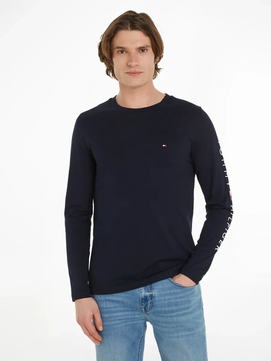 

Футболка с длинными рукавами Tommy Hilfiger "TOMMY LOGO LONG SLEEVE" с логотипом, цвет Desert Sky