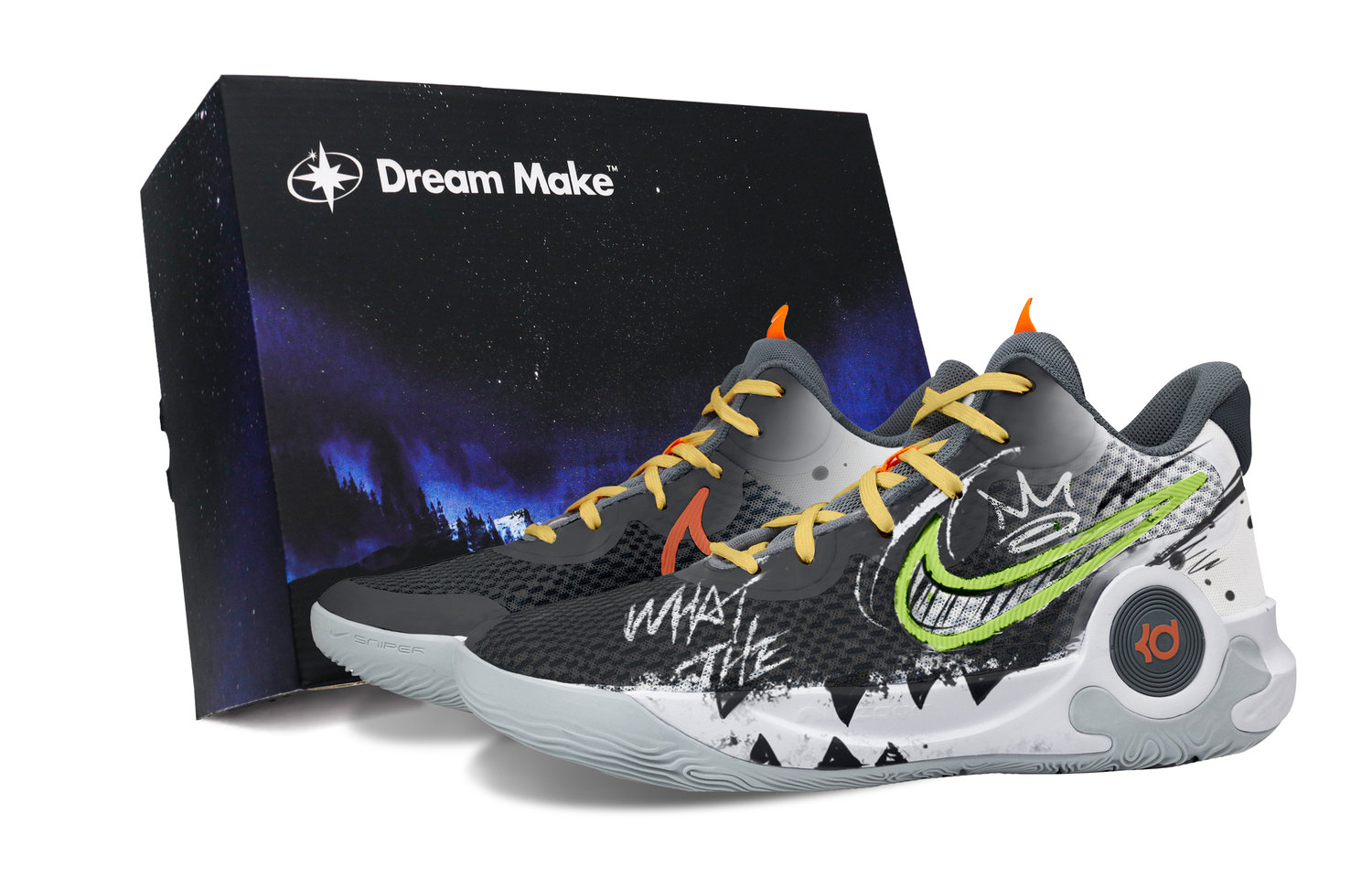 

Nike Кроссовки баскетбольные KD Trey 5 IX SWAGGY с черной коробкой, амортизацией, противоскользящей и износостойкой подошвой, средний верх, унисекс черные, цвет Black
