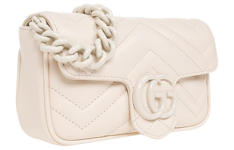 Женская мини-сумка-пояс Gucci GG Marmont из стеганой кожи — фото 3
