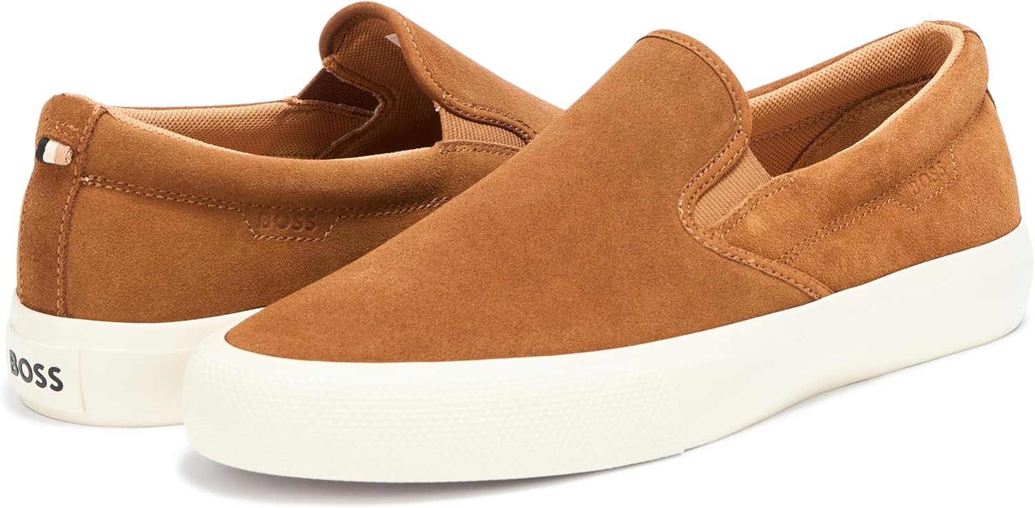 BOSS мужские кроссовки Aiden Slip On, Twig Basket Brown — фото 3