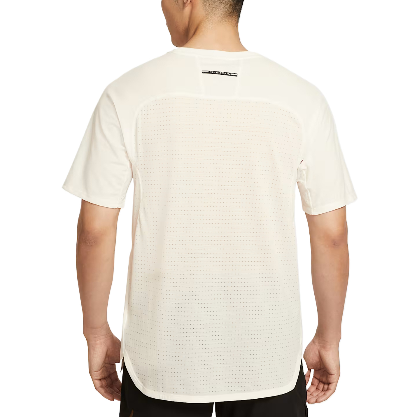 Мужская футболка для бега Solar Chase Dri FIT Adv с короткими рукавами Nike, Ecru — фото 3