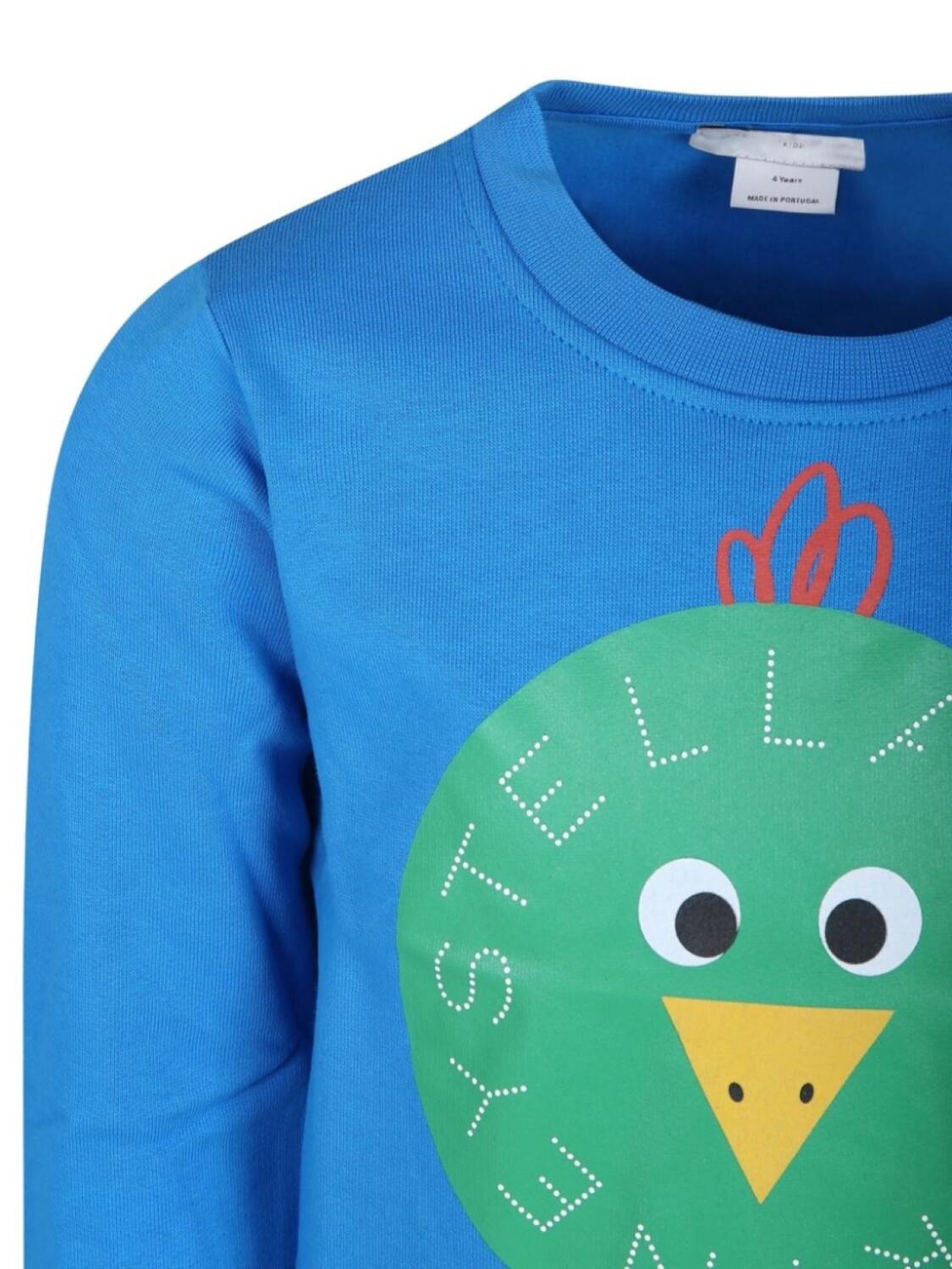 Stella McCartney Kids толстовка из органического хлопка с принтом в виде курицы и логотипа, синий — фото 3