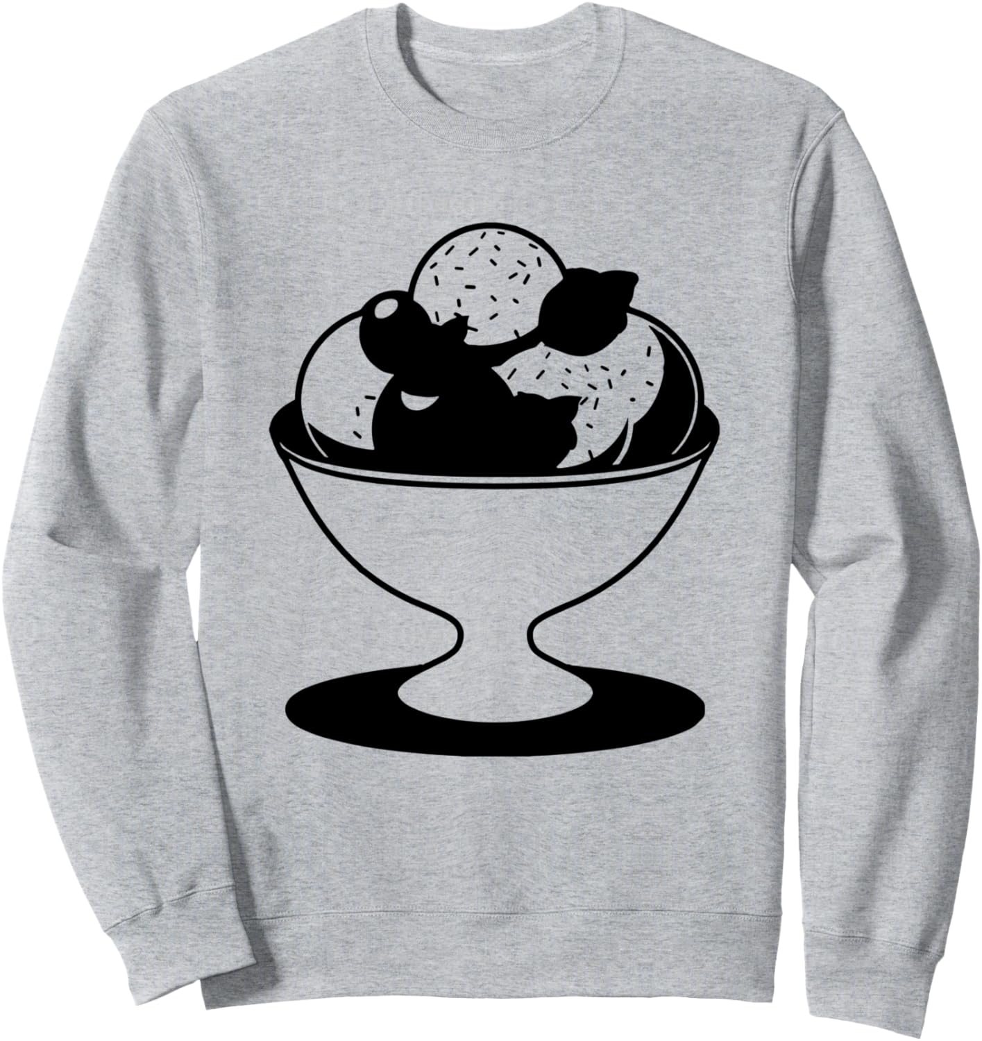 

Стаканчик мороженого, сандей, замороженный йогурт, толстовка Ice Cream Lover'S Graphic Tees And Gifts, серый