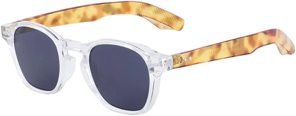 

Солнцезащитные очки LVTFCO Retro Oval для женщин с заклепками, в стиле панк, градиентные, с защитой от УФ-излучения UV400, для мужчин, темно-зеленые, Clear Amber Gray