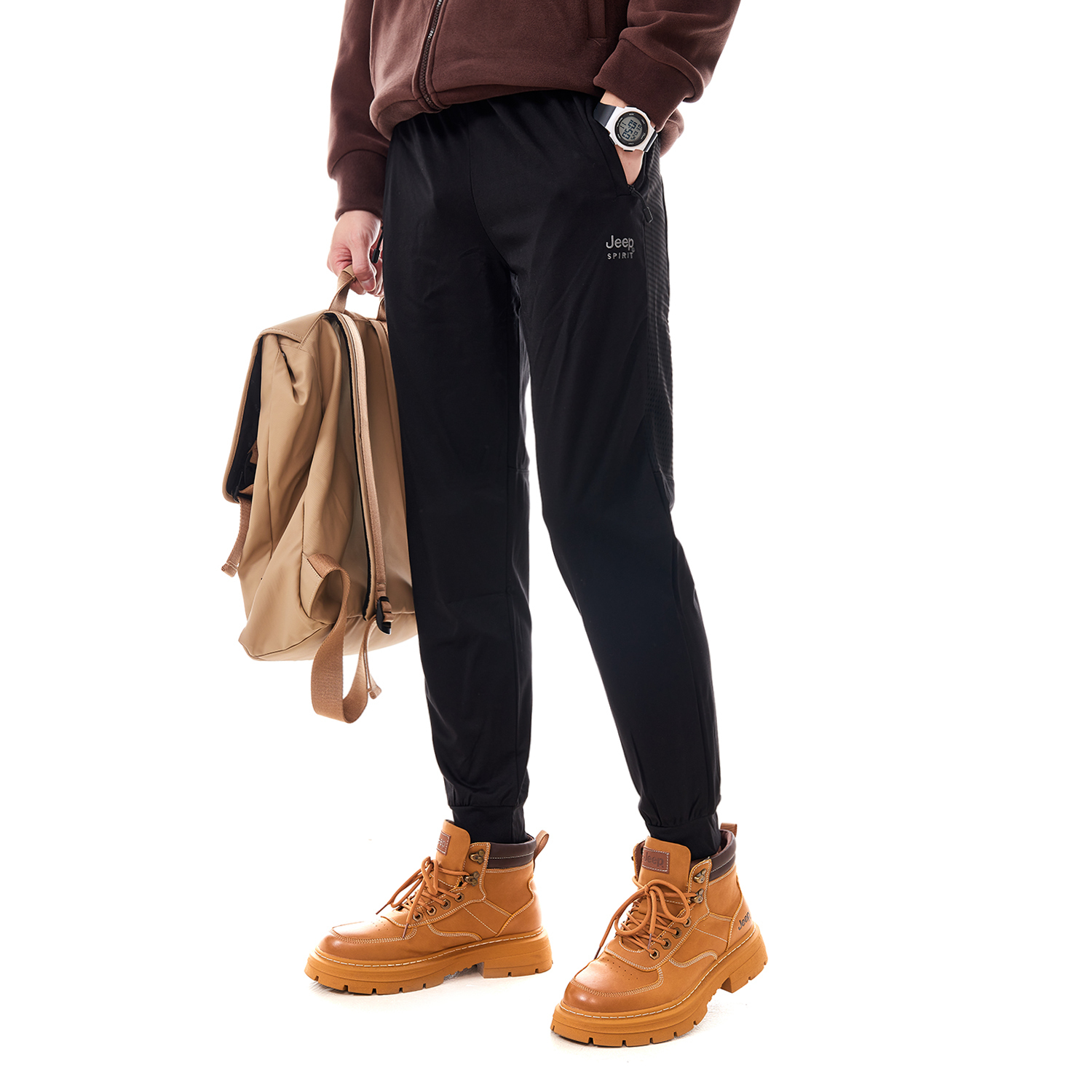 

Повседневные брюки унисекс черные JEEP SPIRIT