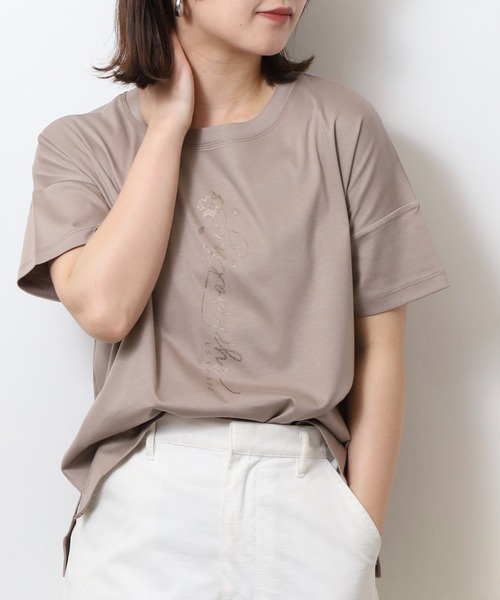 

Футболка с коротким рукавом, логотип BRODIAEA, цвет мокко