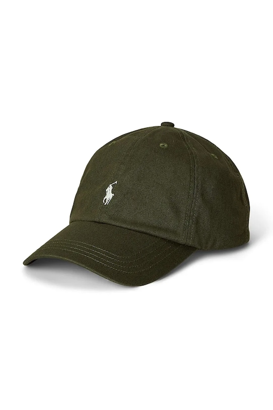 

Детская хлопковая кепка с козырьком Polo Ralph Lauren, зеленый