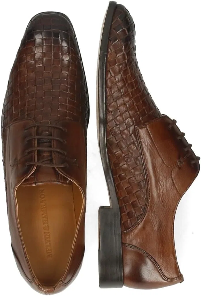 Туфли Melvin & Hamilton Herren Elyas 4 Woven Lecce Mid Oxford, Brown — фото 2