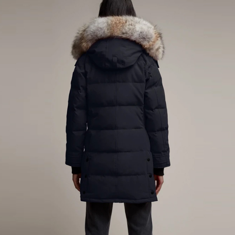 Куртка пуховая Shelburne темно-синяя Canada Goose женская — фото 4