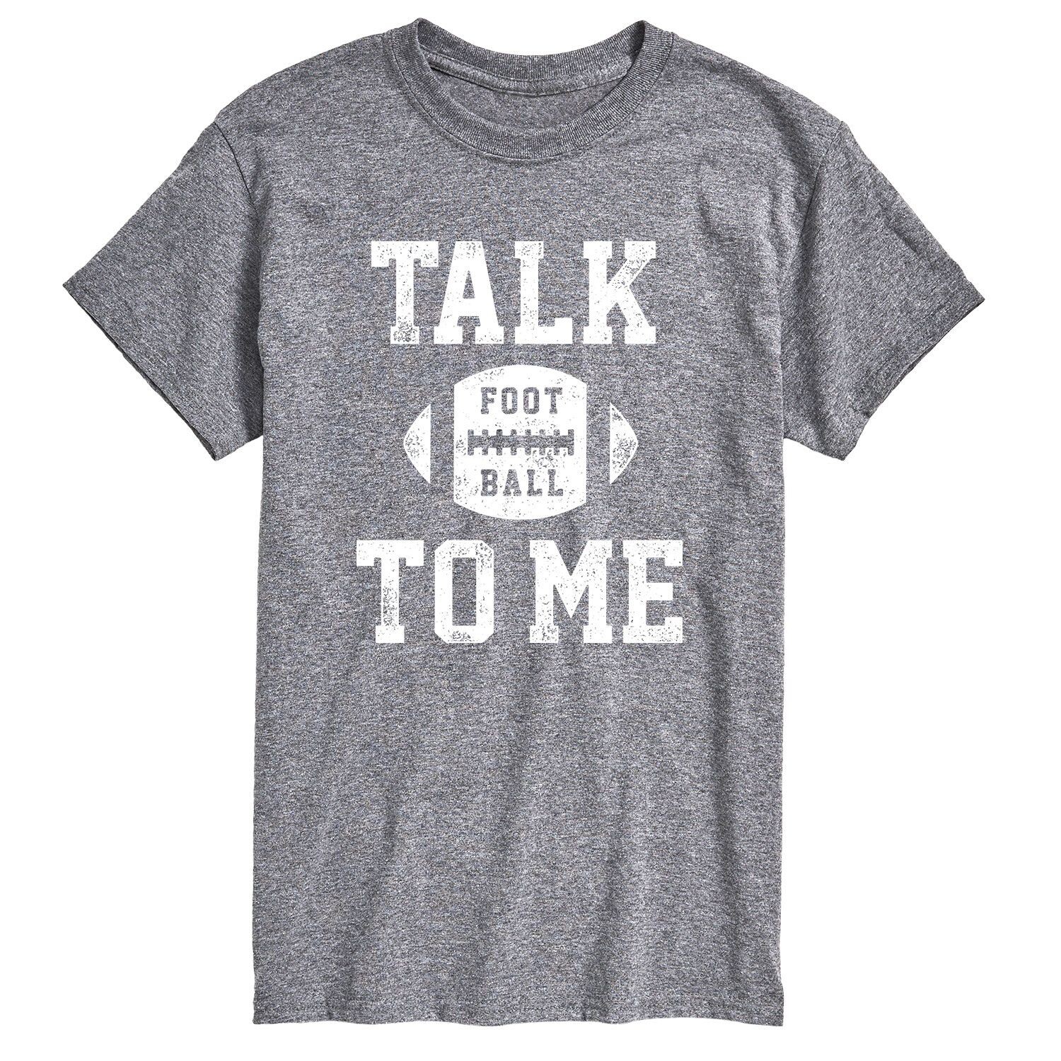 

Футболка Big & Tall Talk Football To Me License, серый