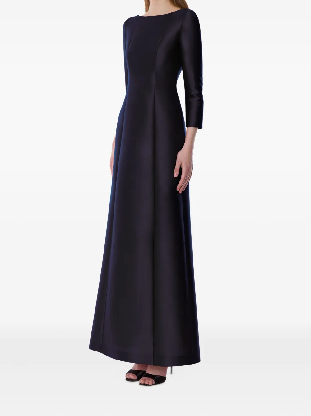 

Платье с вырезом-лодочкой Alberta Ferretti, синий