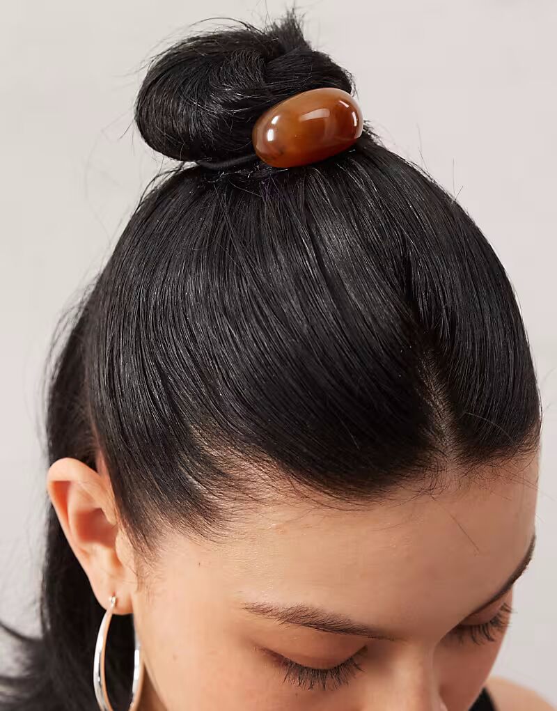 

Реставрированная винтажная повязка для волос с манжетой из черепахового панциря Reclaimed Vintage, коричневый