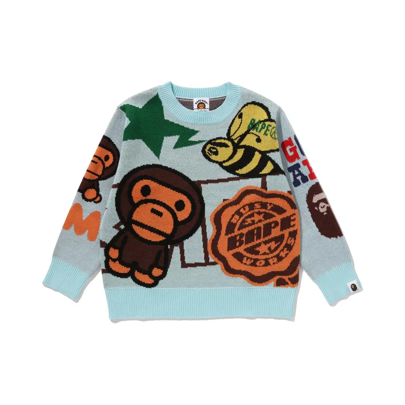 Свитер детский с капюшоном A Bathing Ape синий