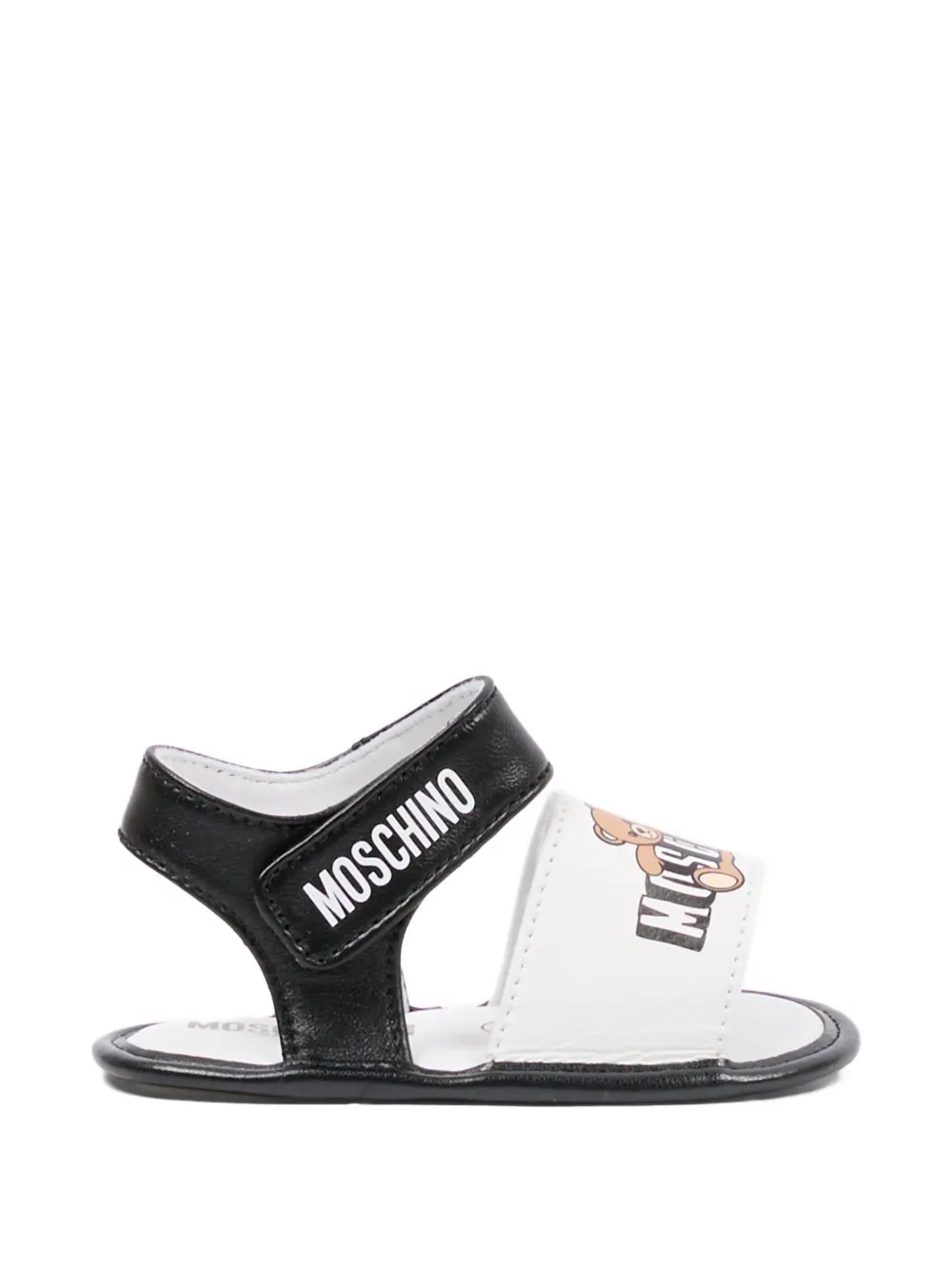 Сандалии с ремешком "Тедди" Moschino Kids, белый — фото 2