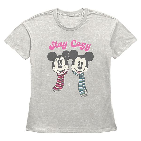 

Женская футболка с коротким рукавом Mickey & Minnie Stay Cozy Disney