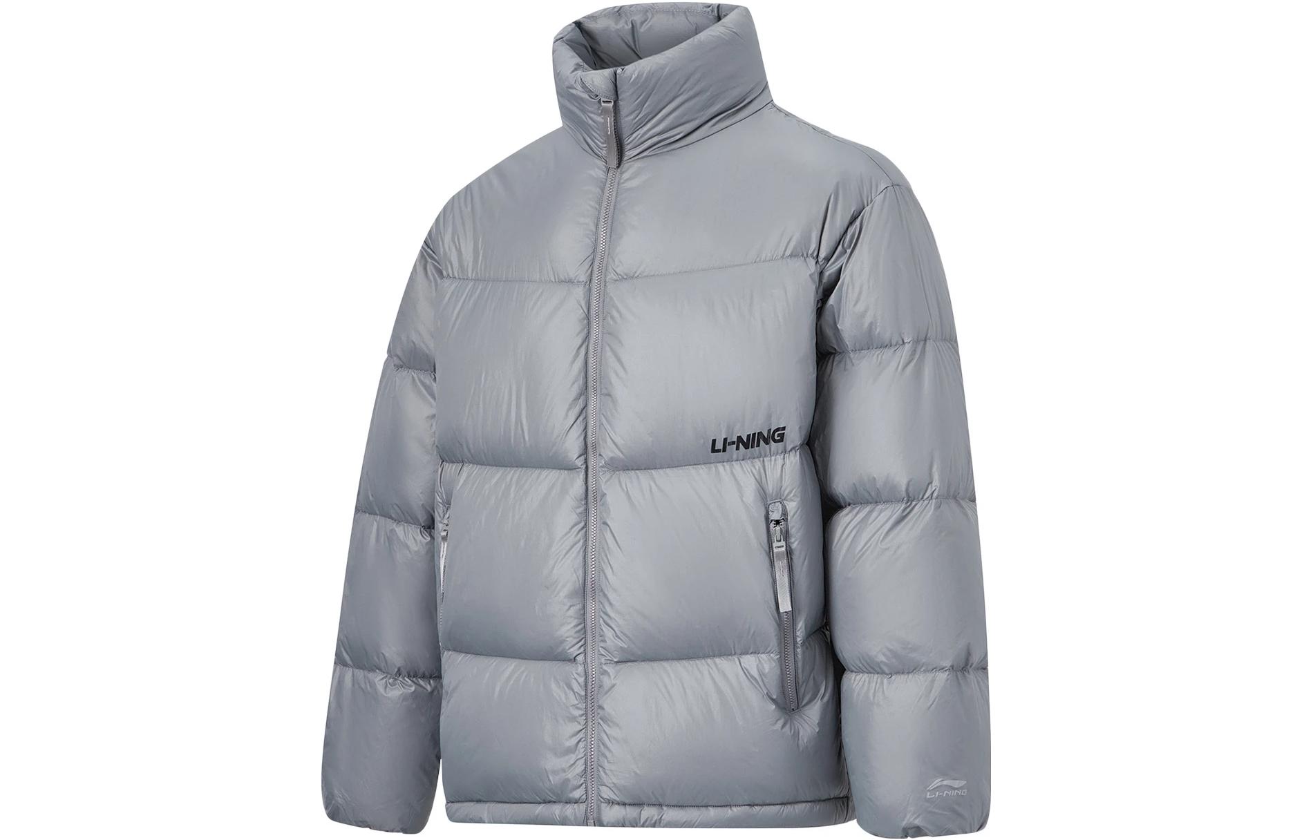 

Куртка пуховая LiNing Fondue Down Series унисекс серый щебень