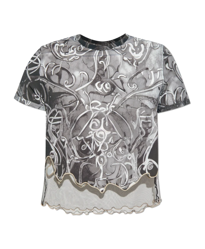 

Футболка футболка вставка Diesel, серый