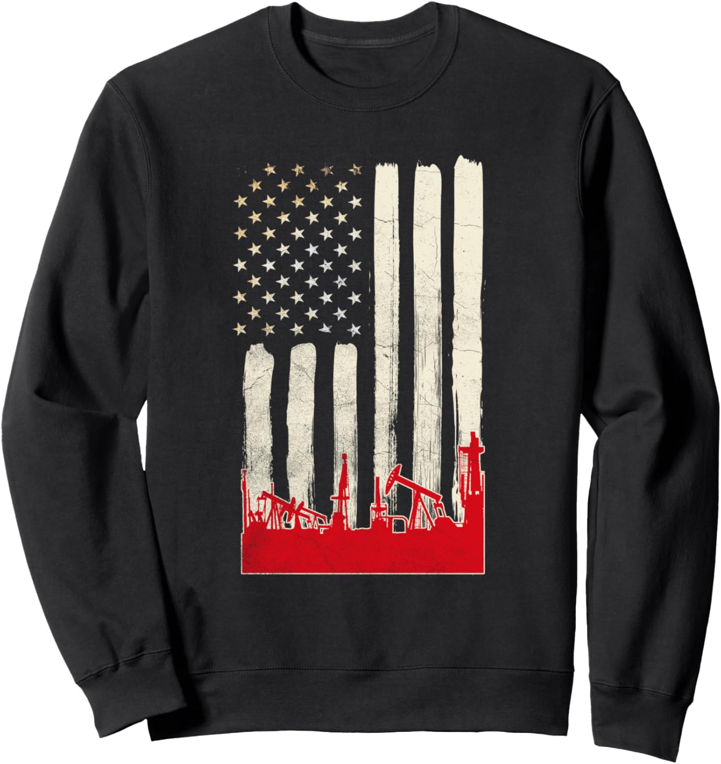 

Подарок для нефтяника: толстовка с изображением рабочего нефтяной вышки Oil Field Workers, черный