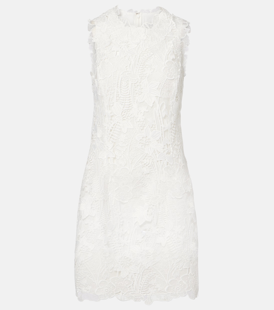

Мини-платье из цветочного кружева Monique Lhuillier, белый