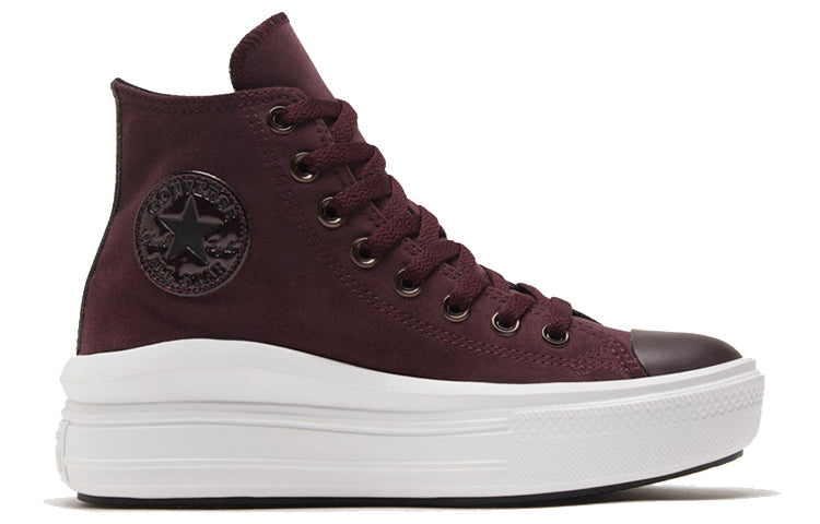 Кеды (WMNS) Converse Chuck Taylor All Star High Move 'Diamond Metal - Black Currant', красный — фото 3