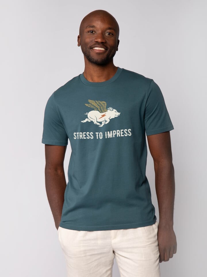 

Футболка wat Apparel T-Shirt Stress to impress, цвет Petrol