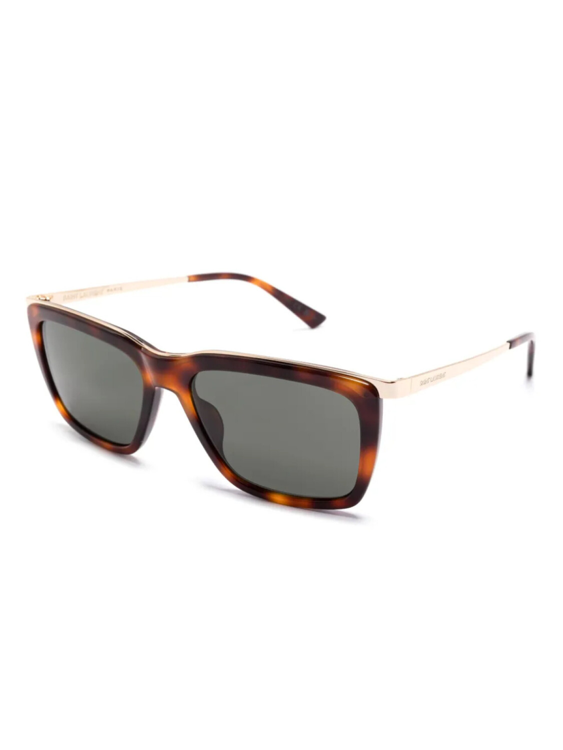 Солнцезащитные очки Saint Laurent Eyewear в квадратной оправе, коричневый — фото 2