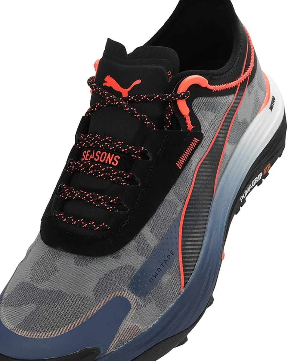 Мужские беговые кроссовки PUMA Deviate Nitro 2, Multicoloured Inky Blue Puma Black Neon Sun — фото 2
