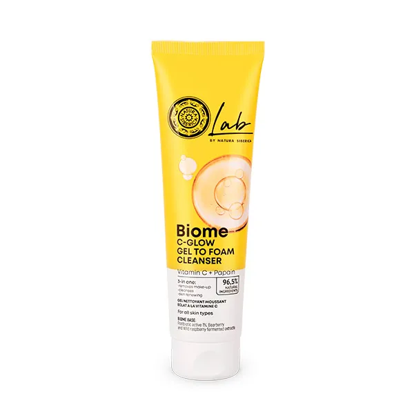 

Пенящийся очищающий гель для лица Vitamin C+Papain Lab By Natura Siberica, 140 ml
