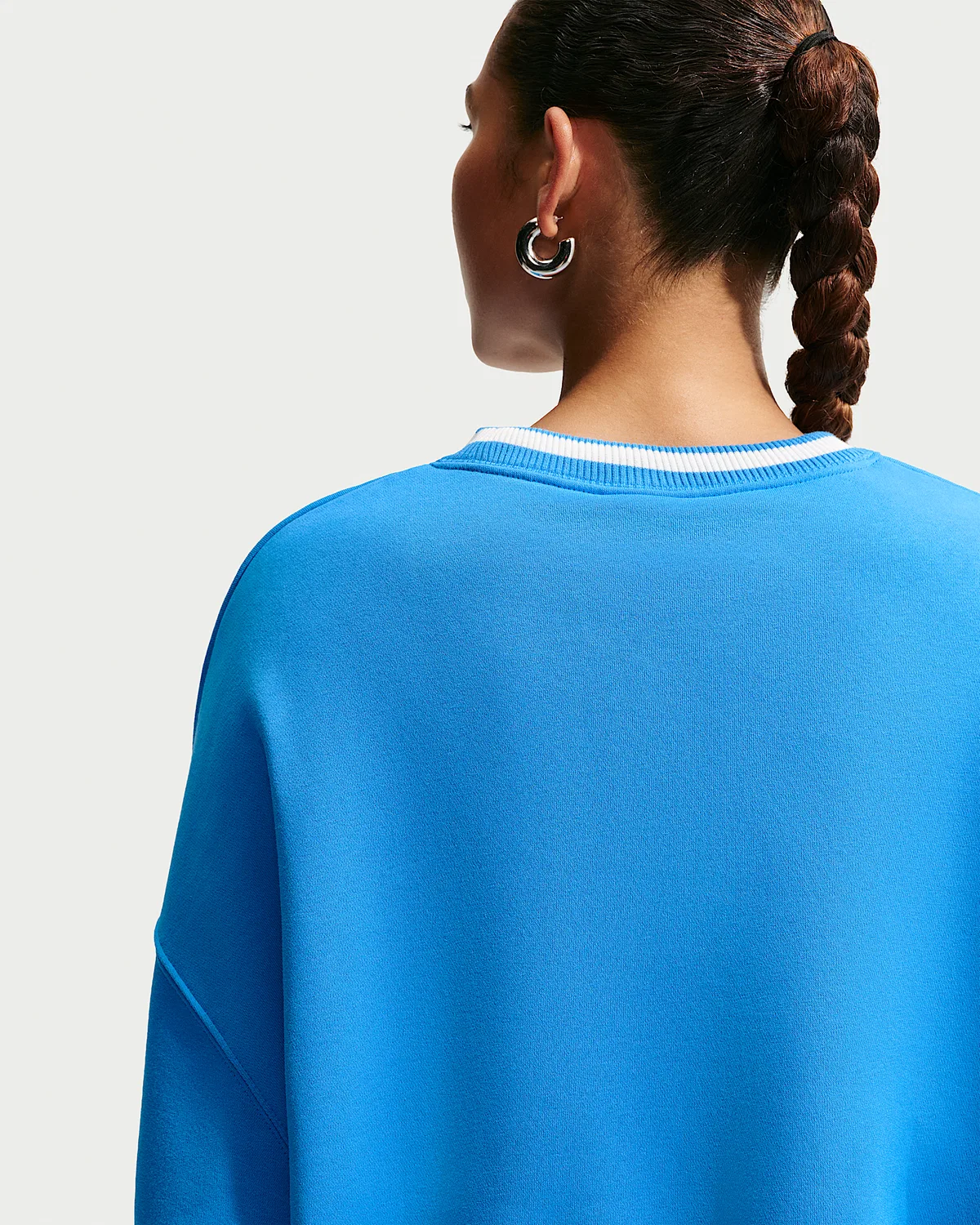 Женский оверсайз свитшот с круглым вырезом Nike Sportswear Phoenix Fleece, Light Photo Blue/Sail — фото 2