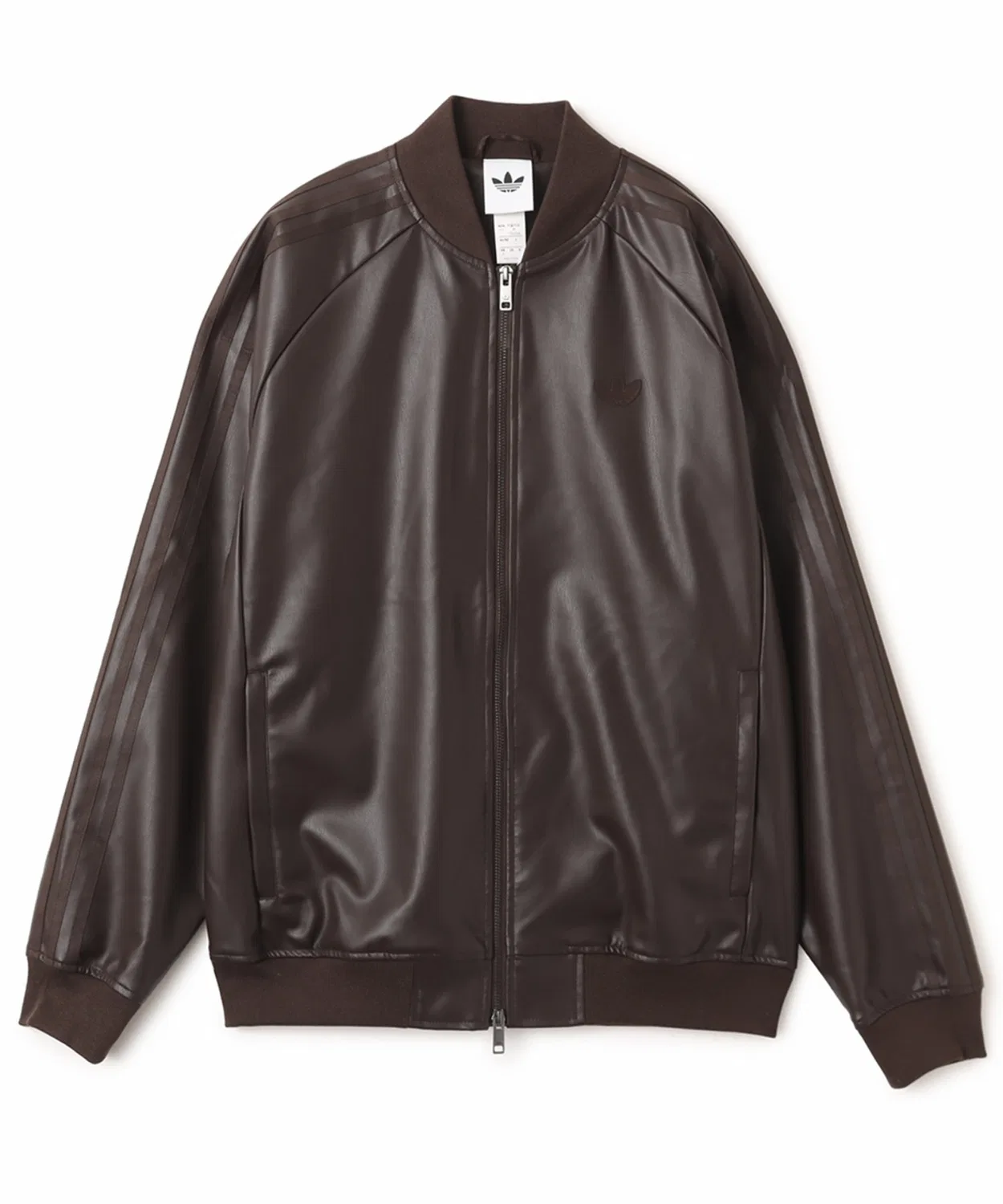 Куртка adidas Superstar PLEATHER Track Top, коричневый