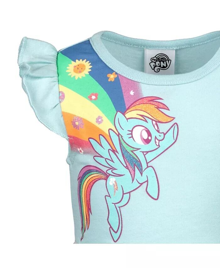 Платье для девочек Pinkie Pie Rainbow Dash от малыша до большого ребенка My Little Pony, синий — фото 4