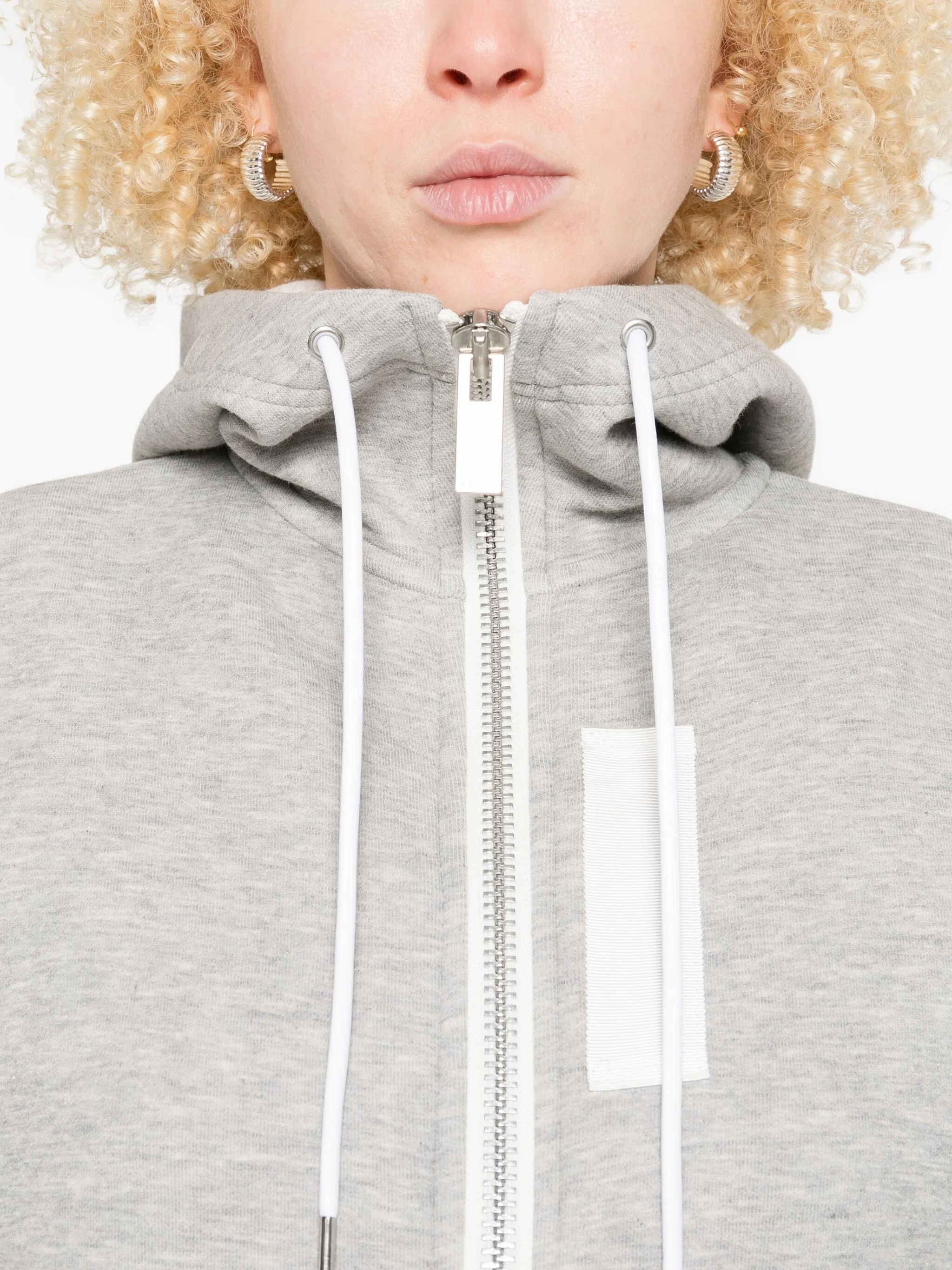 

Худи на молнии Sacai, серый