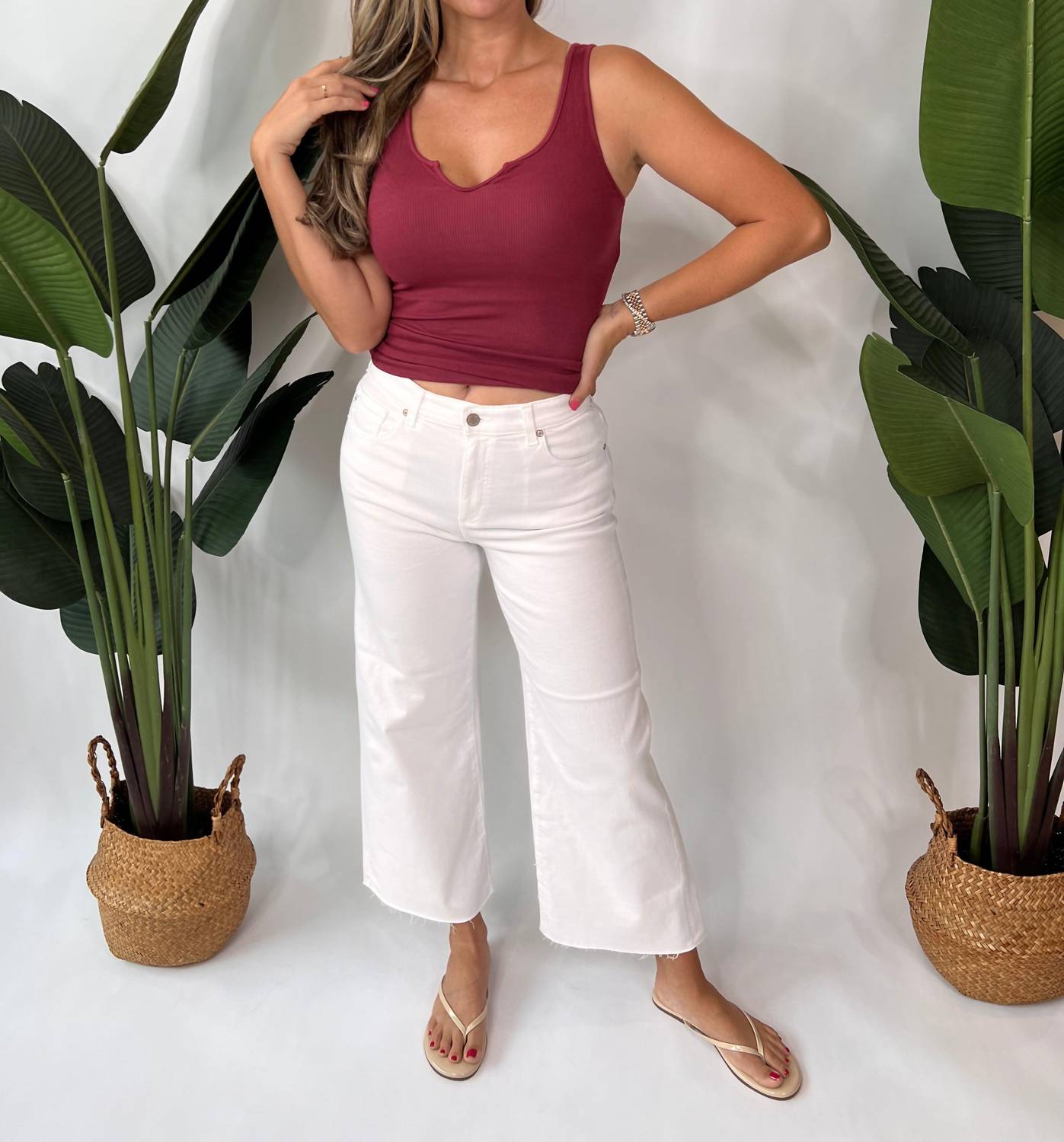 

Saige укороченные джинсы с широкими штанинами в белом цвете AG Jeans