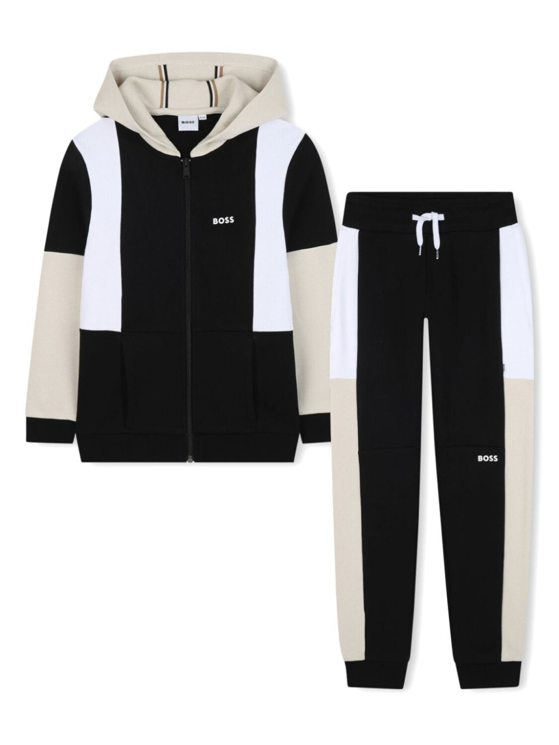 

BOSS Kidswear спортивный костюм с логотипом, черный