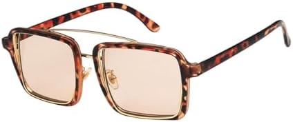 

Женские солнцезащитные очки, мужские винтажные солнцезащитные очки большого размера, модные женские очки унисекс, металлическая оправа, защита от УФ-излучения UV400 MTZJH, Leopard