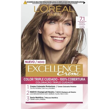 

L'Oreal Paris Excellence Creme Triple Protection 7.1 Пепельный Блондин