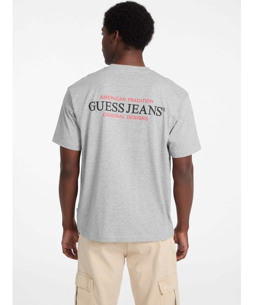 

Футболка с коротким рукавом, оверсайз GUESS JEANS, серая, Серый, Футболка с коротким рукавом, оверсайз GUESS JEANS, серая