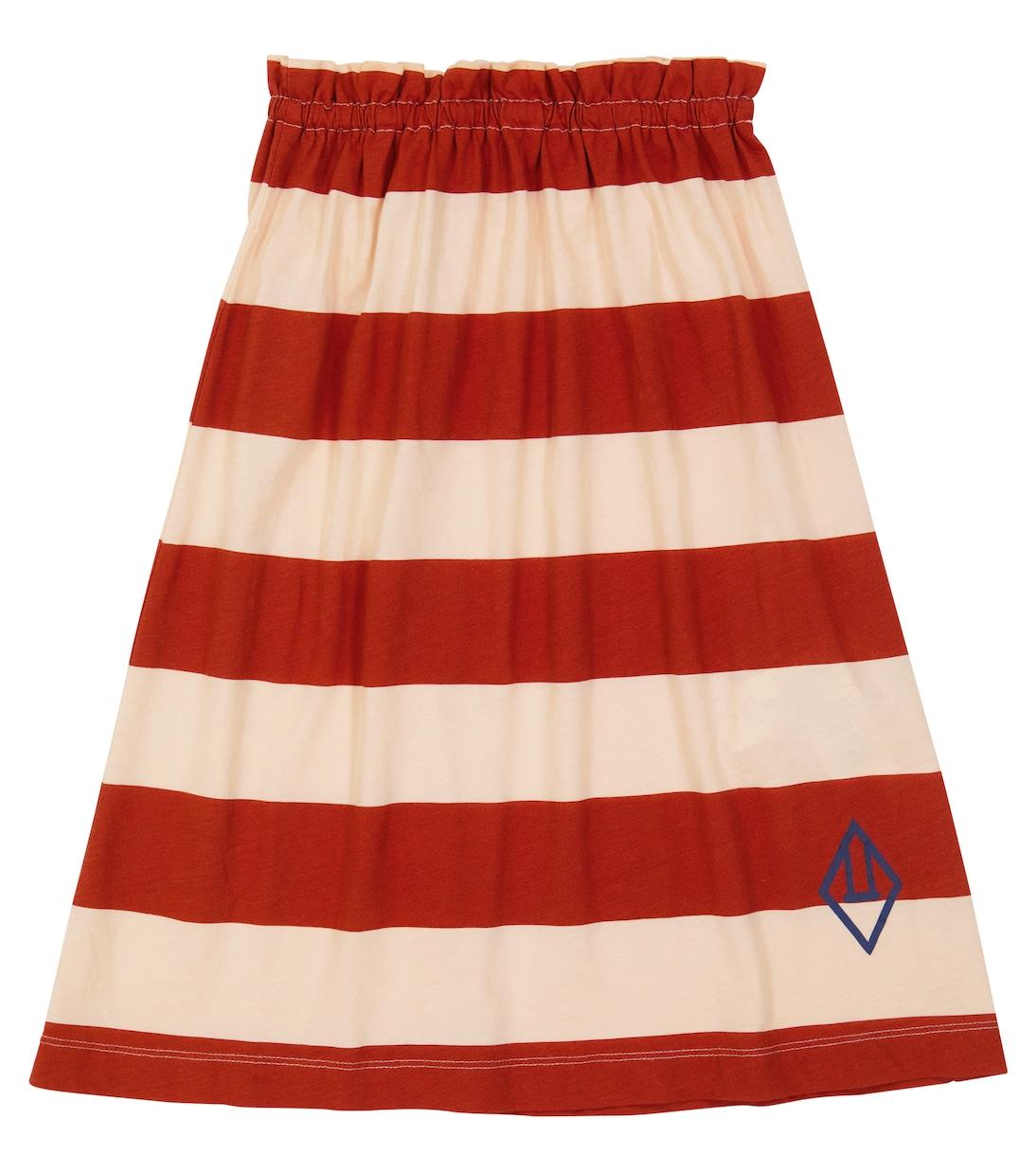 

Юбка из хлопка с рисунком котенка The Animals Observatory, Red + Cream