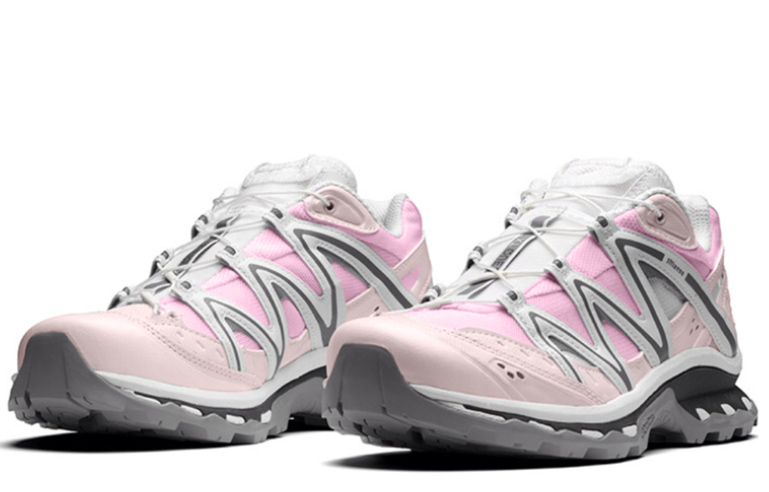 SALOMON XT Quest нескользящие низкие уличные кроссовки унисекс розовый белый серый - белый, цвет White — фото 3
