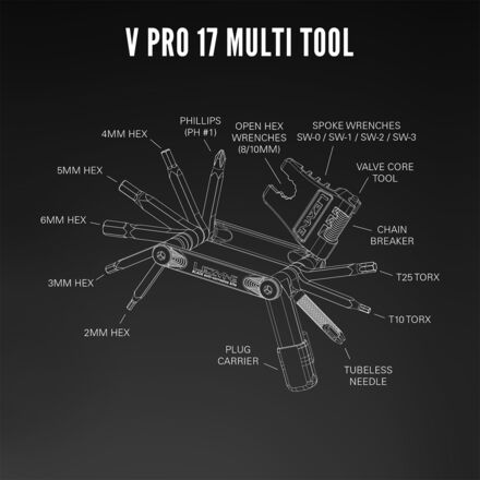 

Многофункциональный инструмент V Pro 17 Lezyne, черный, Серый, Многофункциональный инструмент V Pro 17 Lezyne, черный