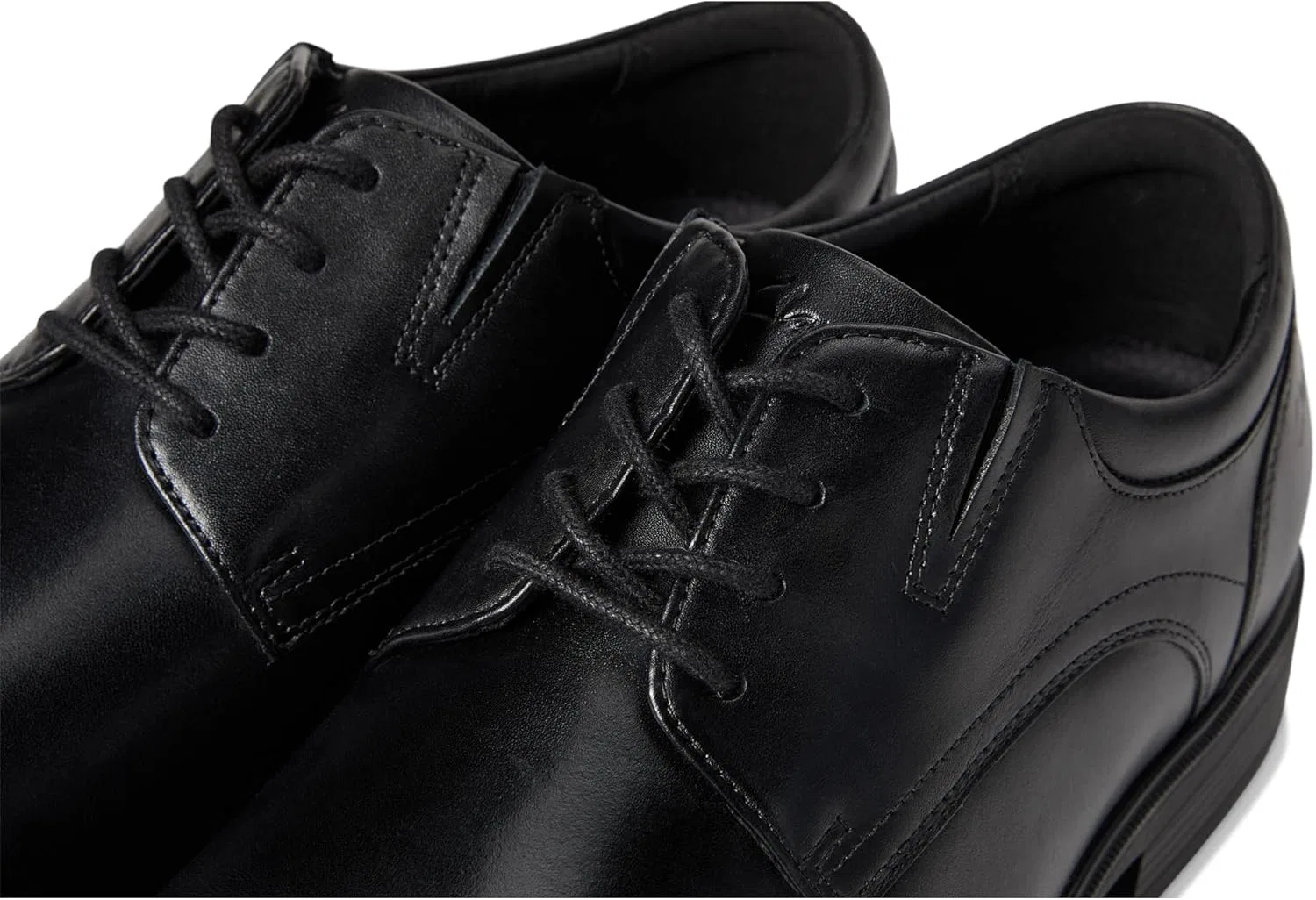 Мужские кружевные оксфорды Clarks Steadwell, Black Leather — фото 2