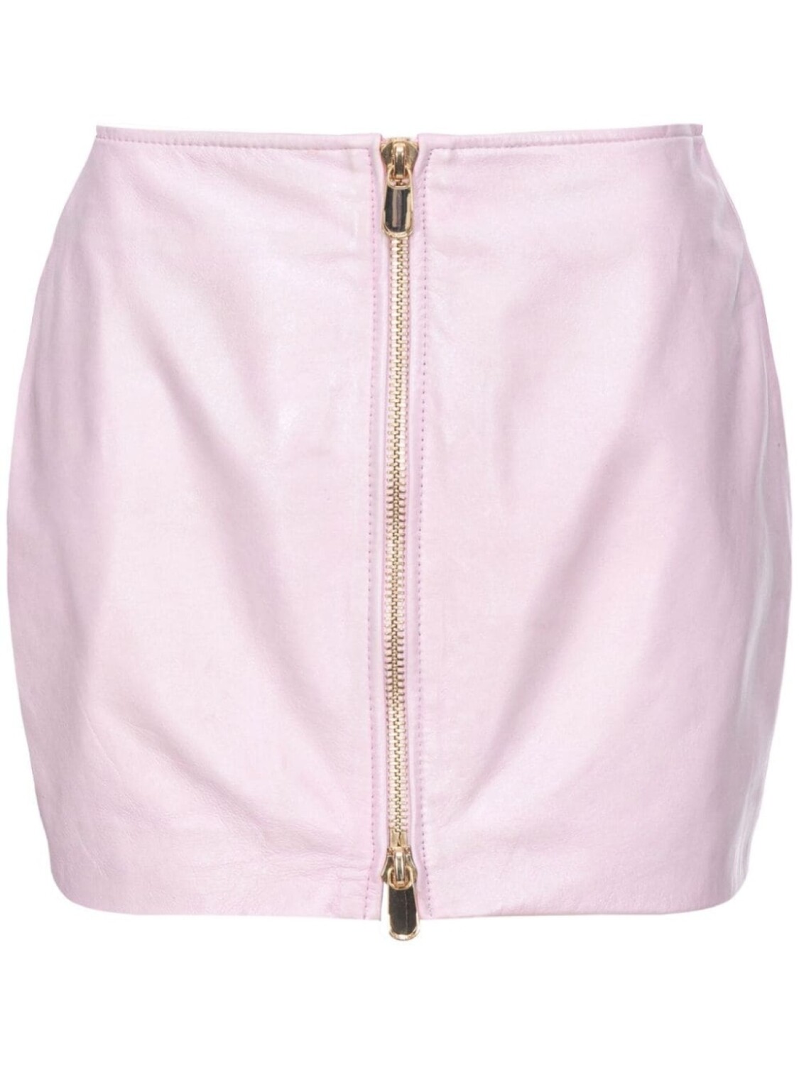 

PINKO кожаная юбка мини на молнии, розовый