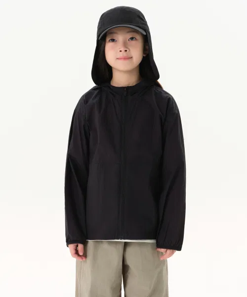 Ветровка детская MUSINSA STANDARD KIDS, лёгкая, чёрная