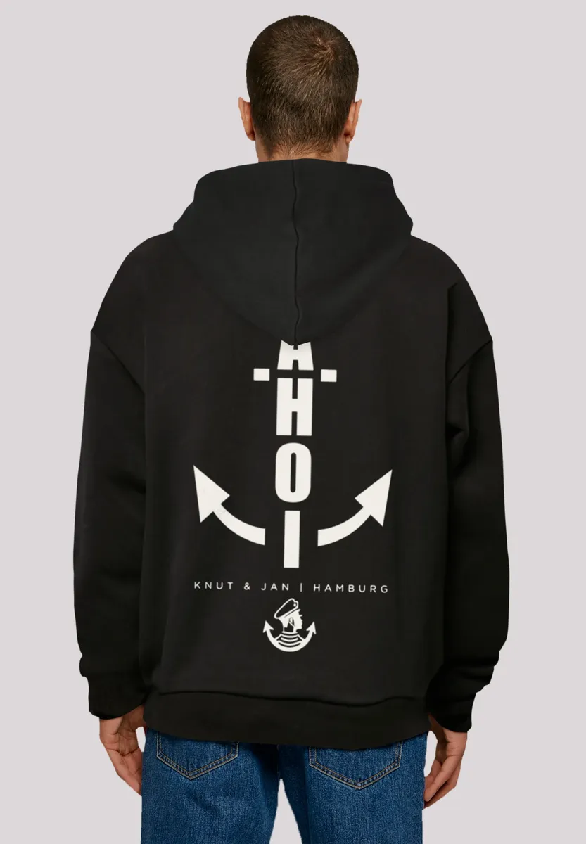 

Толстовка F4NT4STIC "Hoodie Ahoi Anker Knut & Jan Hamburg", принт, черный